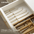 thumbnail image 3 of Carote 12PCS Knife Set with Blade Guards, Dishwasher Safe, Stainless Steel Blade, White and Gold, 3 of 6