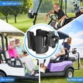 thumbnail image 3 of Golf Cart Cup Holder with Phone Holder, 2-in-1 Adjustable Universal Cup Phone Holder Front and Rear Seat Armrest Kit Accessories Compatible for EZGO/Club Car/Yamaha & Most Golf Carts, 3 of 8