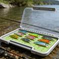 thumbnail image 2 of Large Transparent Silicone Fly Fishing Hook Box, 121 Slot Waterproof Fly Box for Fly Fishing Lures, Hooks, and Tackle Accessories, Secure Storage with ABS Shell, 2 of 5