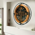 thumbnail image 4 of THE GEARS CLOCK Wall Clock with Real Moving Gears PO-LI_ 18 in Round WOOD-BLACK, 4 of 13