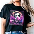 thumbnail image 2 of Synthwave 80's Styled Edgar Allan Poe Horror T-Shirt, Vaperwave Classic Retro Neon Halloween Tee, 2 of 5