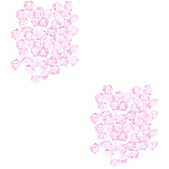 KALLORY Pink Acrylic Crystal Crushed Ice Rocks for Event and Aquarium Decor 1000Pcs