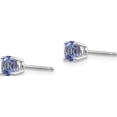 thumbnail image 2 of 14K White Gold Tanzanite Post Earrings (4 X 4) Made In India xe71wt-b, 2 of 5