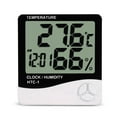 thumbnail image 6 of Temperature Humidity Meter,LCD Electronic Digital Outdoor/Indoor Thermometer Hygrometer with Clock Time Humidity Monitor for Home,Bedroom,Pet,Reptile,Plant,Greenhouse,Basement,Guitar (HTC-1), 6 of 8