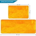 thumbnail image 2 of 2 Pieces Kitchen Rugs, Abstract Anti Fatigue Non Slip Foam Cushioned Orange Tangerine Art Graffiti Comfort Indoor Floor Mat Runner Rug Set for Laundry Office Sink Bathroom (17"x48"+17"x24"), 2 of 7