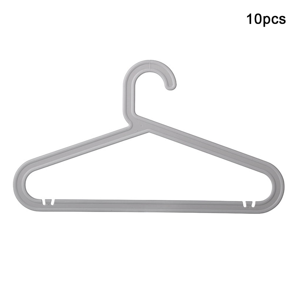  Popular Design Products 10 pc White Plastic Hangers