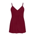 thumbnail image 6 of QASIEATN Womens Summer Tops V Neck Solid Color Casual Tank Tops Sleeveless Womens Tank Tops, 6 of 6
