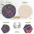 thumbnail image 4 of Gaming Machines Multicoloured 6 Pcs Drink Coasters with Holder Absorbent Coasters Woven Coasters for Drinks Table Desk Protection Home Decor, 4 of 7