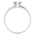 thumbnail image 4 of Clara Pucci 14K White Gold 1.25ct Green Solitaire Ring for Women, 4 of 8