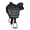 Black, variant on 17" Western Horse Bareback Treeless Leather Saddle Pleasure Trail Riding 49103BK