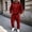 Red, variant on Mens Sweatsuits 2 Piece with Multiple Pockets Long Sleeve Drawstring Casual Fashion Hoodie and Sweatpants Outfits Set Black S-3XL