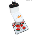 thumbnail image 2 of Decoraciones navideñas para el asiento del inodoro. La decoración navideña para el baño incluye funda para el asiento del inodoro, alfombras y tapa del tanque., 2 of 8