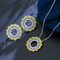 thumbnail image 6 of EOEMY Fashion Brand Yellow Cz Leaf Earrings Necklace Jewelry Set For Hot Summer Party, 6 of 6