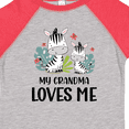 thumbnail image 4 of Inktastic Zebra My Grandma Loves Me Boys or Girls Toddler T-Shirt, 4 of 5
