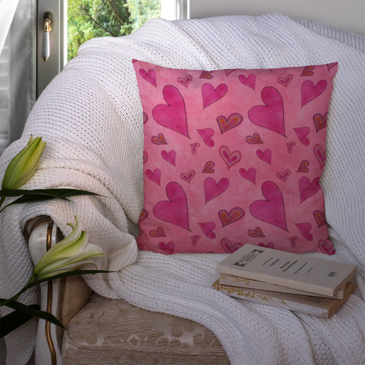 Watercolor Art Canvas Fabric Decorative Pillow