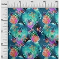 thumbnail image 2 of oneOone Polyester Spandex Teal Blue Fabric Watercolor Fabric For Sewing Printed Craft Fabric By The Yard 56 Inch Wide-WW, 2 of 6