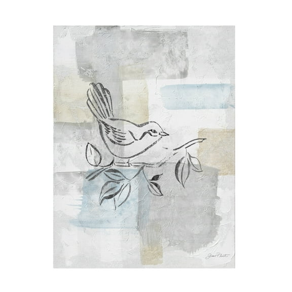 Canvas Wall Art - Jean Plout 'Washy Abstract Canvas A' Wall Art for Living Room, Bedroom, or Office Décor by Trademark Fine Art - 14 x 19 Inches