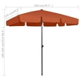 thumbnail image 7 of vidaXL Beach Parasol Terracotta Polyester Medium Tiltable, 7 of 7