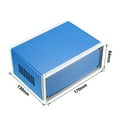thumbnail image 3 of Unique Bargains 6.69" x 5.12" x 3.31" Electronic Iron DIY Junction Box Enclosure Case Blue, 3 of 4