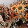 thumbnail image 4 of Farfi Artificial Sunflower Bouquet Decorative Non-Fading Wedding Full of Vitality Exuberant Blossom Simulated Sunflower Balcony Decor Supplies (Champagne), 4 of 13
