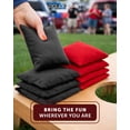 thumbnail image 7 of Play Platoon Premium Weather Resistant Duck Cloth Cornhole Bags - Set of 8 Bean Bags for Corn Hole Game - 4 Red & 4 Black..., 7 of 7