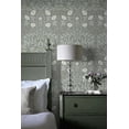 thumbnail image 7 of NextWall Alloy Grey Stenciled Floral Peel and Stick Wallpaper, 7 of 7