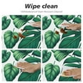 thumbnail image 4 of Nawypu Banana Leaf Tropical Palm Leaves Round Tablecloth Full Width Single-Sided Printing White, 4 of 7