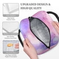 thumbnail image 6 of YFYANG Portable Waterproof Insulated Lunch Bag, Pink Purple Watercolor Art Reusable Cooler Bag / Picnic Bag for Adults Teens, 6 of 9