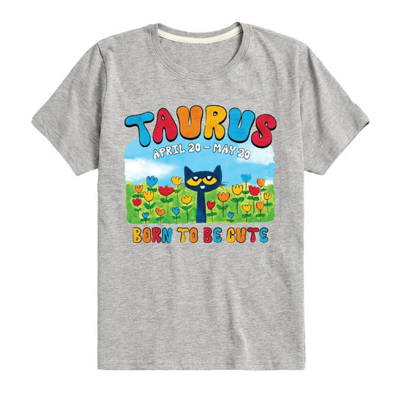 Pete The Cat - Taurus - Toddler And Youth Short Sleeve Graphic