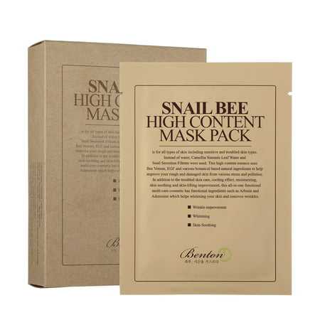 Benton Snail Bee High Content Face Sheet Mask, 10 (Best High End Face Mask)