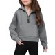 thumbnail image 5 of Cowsor Cute Hoodie for Teen Girls Trendy Solid Color Preppy Hooded Sweatshirts Kids Pullover Long Sleeve School Outfits, 5 of 7
