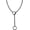 Black, variant on Slip Chain Necklace, Cuban Adjustable Y Necklace with O Ring Titanium Steel Chokers for Women Men Punk Gothic Jewelry Black 31.5 Inches
