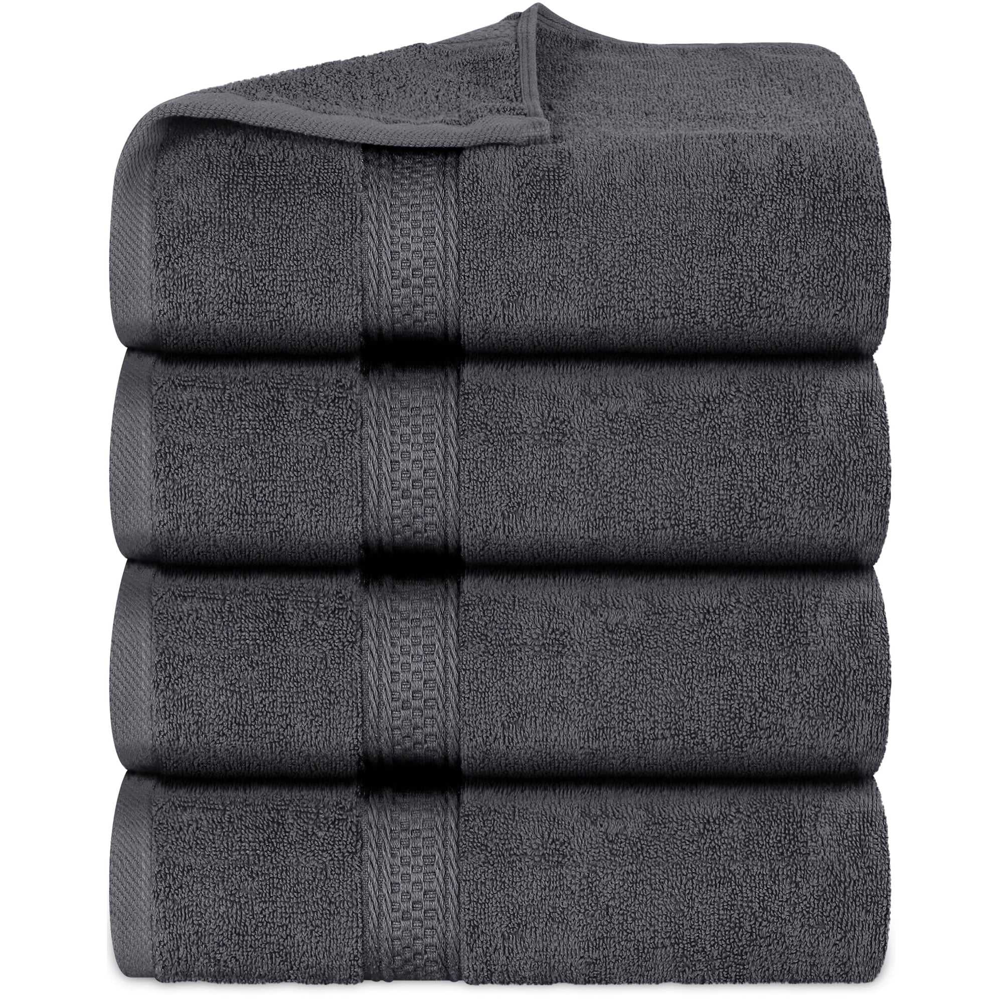 Utopia Towels 4 Pack Bath Towels Set, 100% Ring Spun Cotton, Soft and Highly Absorbent Wash Towels for Body and Showering – Perfect for Daily Use (27 x 54 Inches)(Grey)