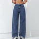 thumbnail image 1 of Karight Women's Wide Leg Jeans High Waisted Denim Pants Stretchy Casual Baggy Straight Leg Loose Fit Jeans for Women, 1 of 9