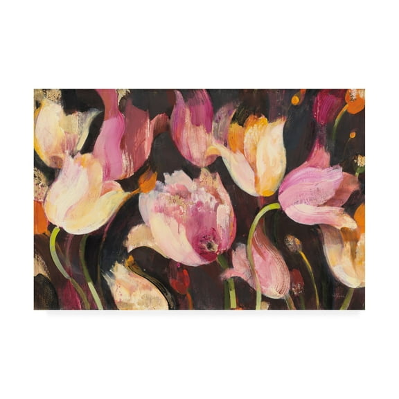 Trademark Fine Art 'Popping Tulips Floral' Canvas Art by Albena Hristova