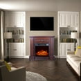 thumbnail image 3 of SYNGAR 18" Electric Fireplace with Remote Control, 1400W Insert Fireplace Heater for Indoor Use, Fireplace with Cabinet, Adjustable Thermostat, Timer, 3 Flame Levels, Brown & Black, D5359, 3 of 10