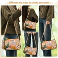 thumbnail image 4 of FORMRS Womens Shoulder Bag with Chain Strap Clutch Purse Cute Tote Handbag, Orange Cityscape Painting, 4 of 7