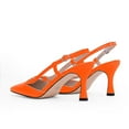 thumbnail image 4 of YOWMNS Women's Stilettos High Heel Slingback Pumps Pointed Toe Patent Leather Adjustable Buckle Strap Slip On Dress Shoes, 4 of 5
