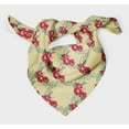 thumbnail image 3 of Bimba Beige Leaves & Peony Floral Pure Silk Printed Head Bandanas Summer Neck Wrap Scarf 40 x 80 Inches, 3 of 6