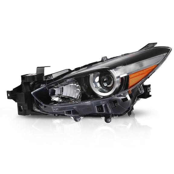 PIT66 Headlamp LH/Driver Side Clear Halogen Headlight Assembly Fit For 2017-2018 Mazda 3
