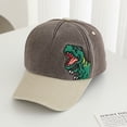 thumbnail image 5 of Gibobby Toddler Baseball Hat Dinosaur Pattern Adjustable Sun Hat for Baby Boys Girls 12 18 Months 1-4T Kids Summer Outdoor Cap Toddler Snapback Ball Cap(3-8 Years,Coffee), 5 of 5