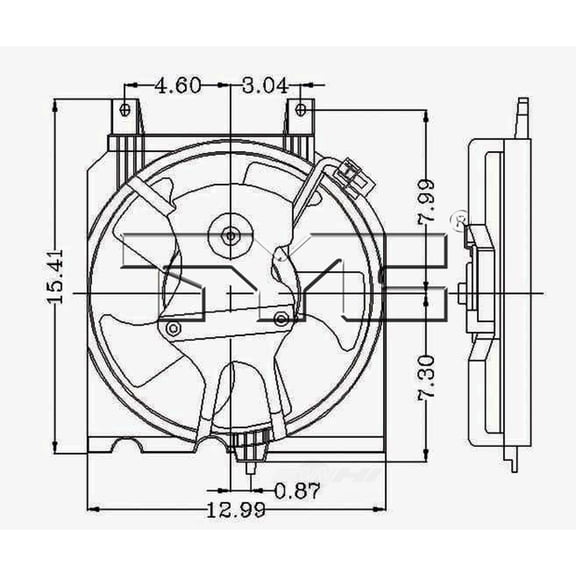 TYC 610130 Engine Cooling Fan Blade