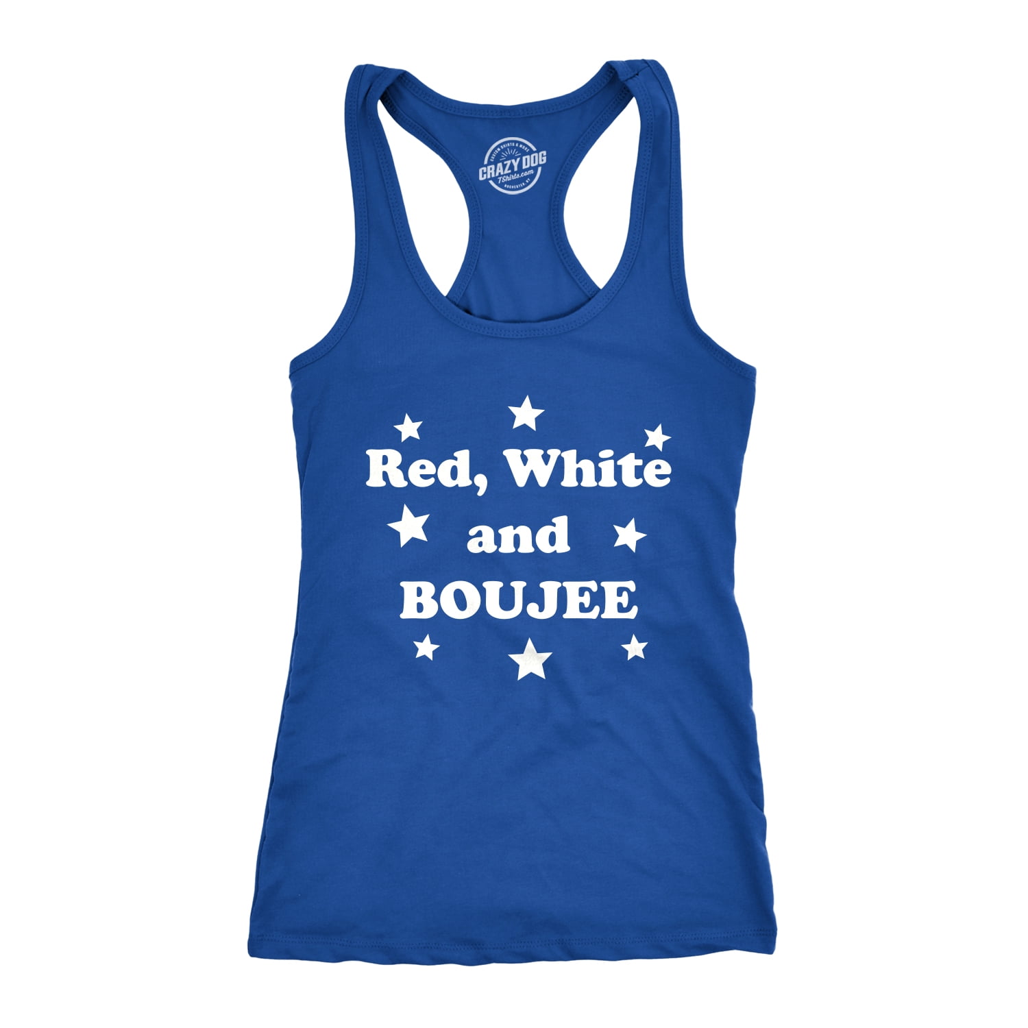 Womens Red White and Boujee Funny Shirts Workout Sleeveless Ladies Fitness  Tank Top (Royal) - L - Walmart.com