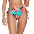 thumbnail image 3 of RELLECIGA Women's Strappy Crossing High Cut High Waisted Bikini Bottom, 3 of 6