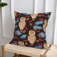 thumbnail image 6 of Throw Pillow Covers, Pinecone Owl Brown Soft Square Pillow Cases with Invisible Zipper for Couch Bed Sofa, Farmhouse Fall Home Decor 20"x20", 6 of 7