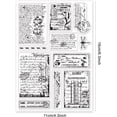thumbnail image 2 of Sellos transparentes de caligrafía vintage para decoración de álbumes de recortes DIY, sellos de silicona con diseño de margarita y libélula vintage, ideales para regalos y saludos., 2 of 9
