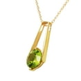 thumbnail image 2 of Galaxy Gold GG 14K Yellow Gold 1.45 Carat Peridot Pendant Necklace - August Birthstone - Warmth & Prosperity - 16" to 24" - Fine Jewelry for Women, 2 of 3