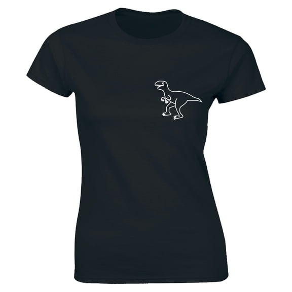 Velociraptor Dinosaur Pocket th Jurassic Wildlife Animal Women's T-Shirt
