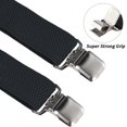thumbnail image 2 of Buyless Fashion Heavy Duty Textured 2 Pack Suspenders for Men - 48" Adjustable Straps 1 1/2" - Y Shape - 5148-2-Brown-Tan, 2 of 7