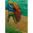 thumbnail image 2 of Vincent van Gogh 11x14 Gold Ornate Wood Frame and Double Matted Museum Art Print Titled - Eglogue En Provence - a Couple of Lovers (1888), 2 of 4